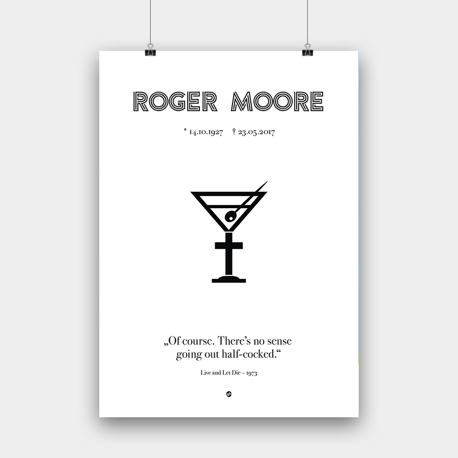 R.I.P. Roger Moore – 594 x 841 mm