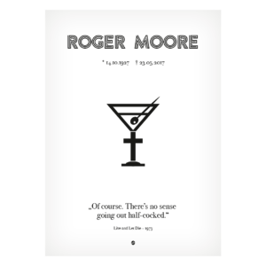 R.I.P. Roger Moore – 594 x 841 mm